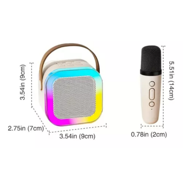 Caixinha De Som Karaokê Bluetooth Com 01 Microfone - Imagem 7