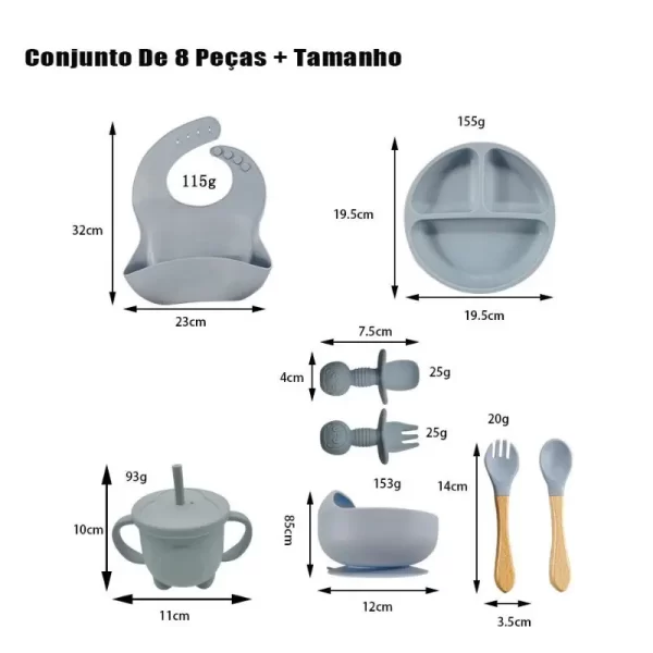Kit Refeição Bebê Em Silicone - Imagem 6