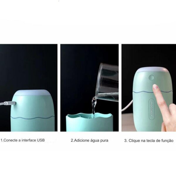 Mini Umidificador E Aromatizador LED - Imagem 4