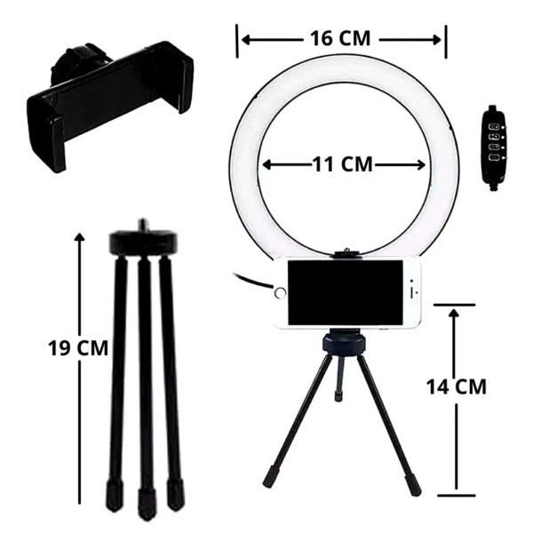 Ring Light De Mesa Iluminador De Led - Imagem 5