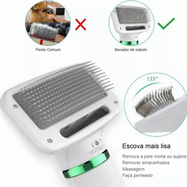 Escova Secadora Pet Portatil Profissional 2 Em 1 - Imagem 5
