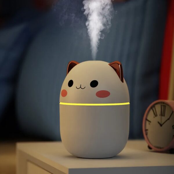Umidificador Difusor De Ar Climatizador Aromático Gatinho - Imagem 3
