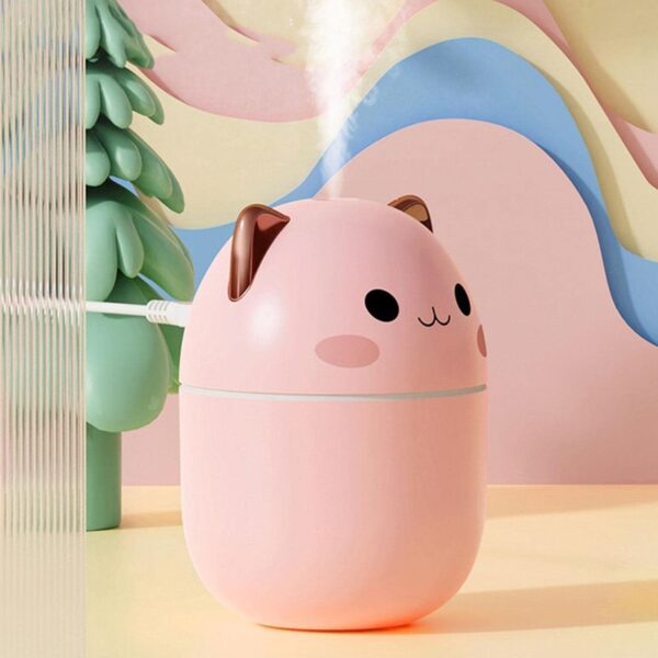 Umidificador Difusor De Ar Climatizador Aromático Gatinho - Imagem 5