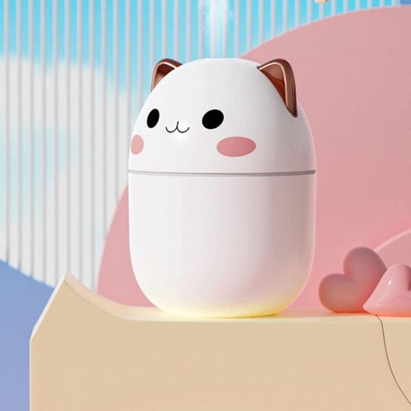 Umidificador Difusor De Ar Climatizador Aromático Gatinho - Imagem 2